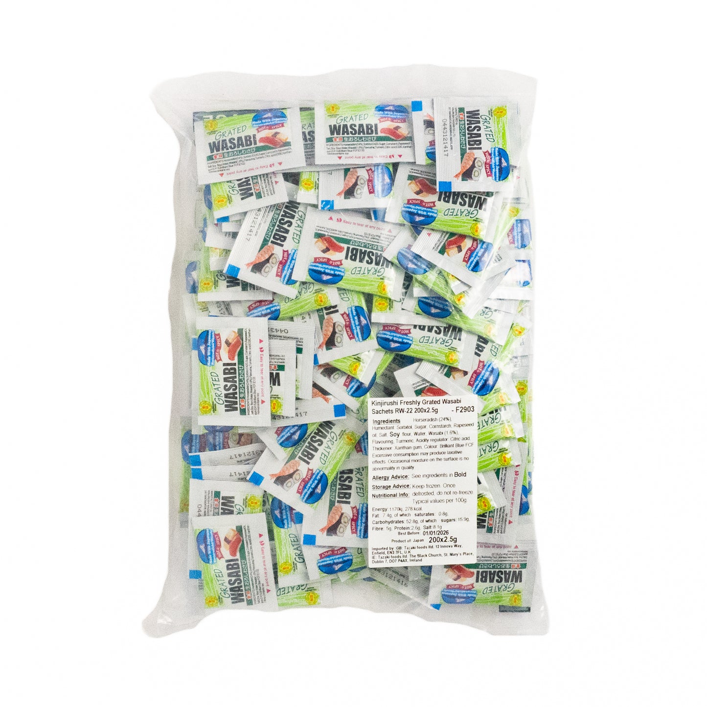 Kinjirushi Freshly Grated Wasabi Sachets RW-22 200x2.5g